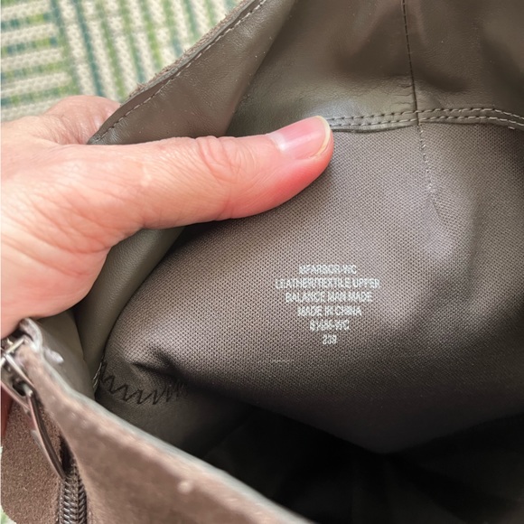 Marc Fisher Gray Suede Tall Boots 8.5 Silver Studs Zippers VGUC Fall Winter - Picture 5 of 6